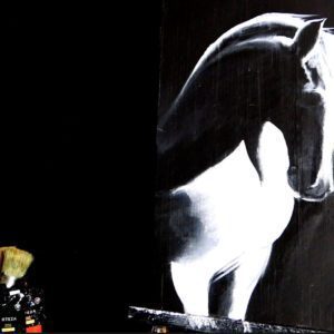 WHITE HORSE | 1 COLOR PAINTING TECHNIQUES | ACRYLICS | DRANITSIN