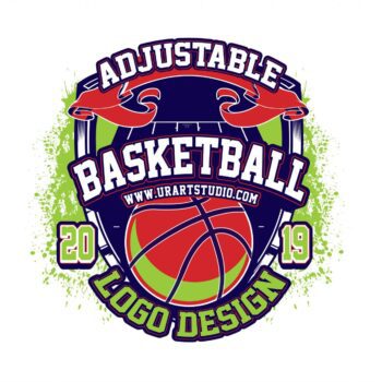 BASKETBALL ADJUSTABLE VECTOR LOGO DESIGN FOR PRINT AI EPS PDF PSD 501