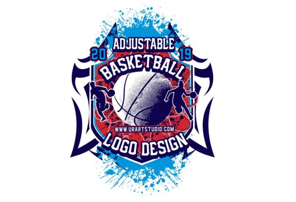 BASKETBALL ADJUSTABLE VECTOR LOGO DESIGN FOR PRINT AI EPS PDF PSD 505