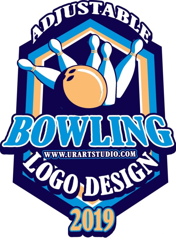 BOWLING ADJUSTABLE VECTOR LOGO DESIGN FOR PRINT AI EPS PDF PSD 504