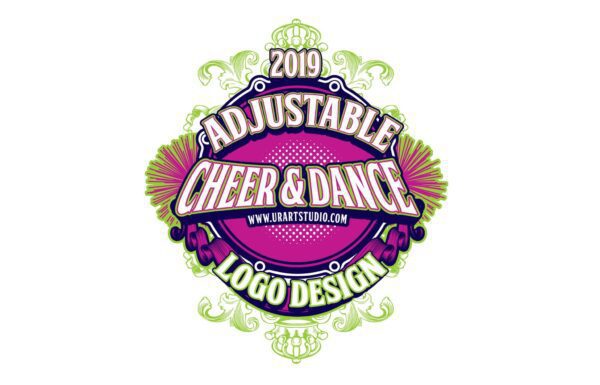 CHEER AND DANCE ADJUSTABLE VECTOR LOGO DESIGN FOR PRINT AI EPS PDF PSD 505