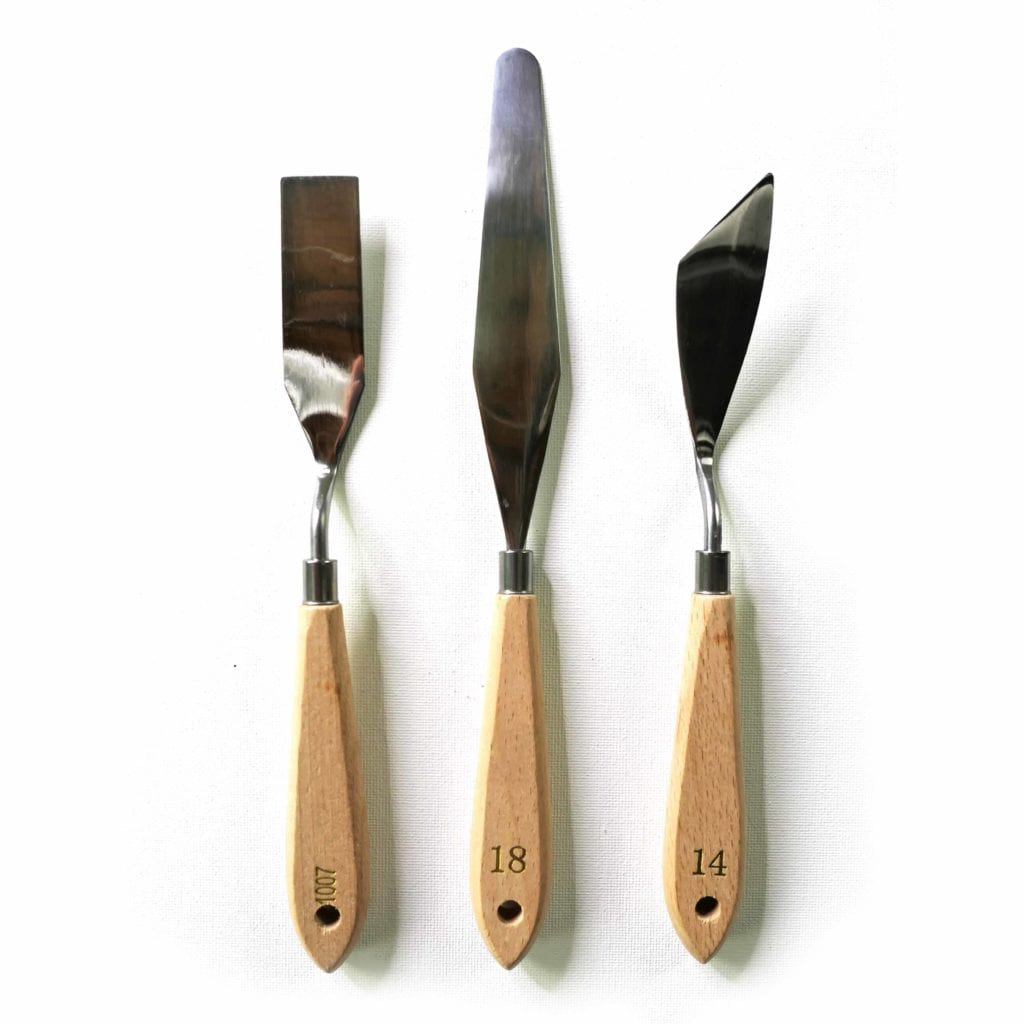 3 unique palette knives