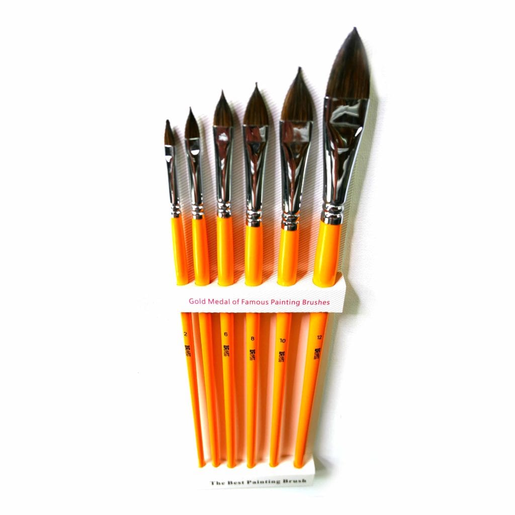 NEW 6PC FILBERT PAINT BRUSHES