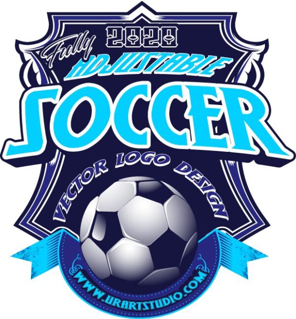 SOCCER Adjustable Vector Logo Design with Live Font 0101