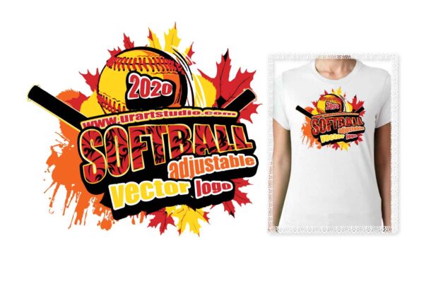 SOFTBALL ADJUSTABLE LOGO DESIGN FOR PRINT 0070