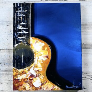 1 minute ART , Acoustic Guitar Acrylic Painting, by Dranitsin