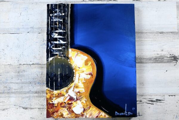 1 minute ART , Acoustic Guitar Acrylic Painting, by Dranitsin