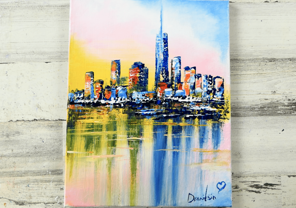 How to paint beautiful cityscape in Abstract Style