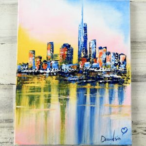 How to paint beautiful cityscape in Abstract Style