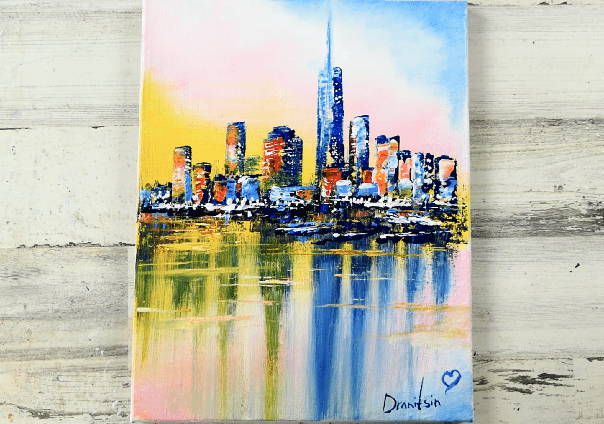 How to paint beautiful cityscape in Abstract Style