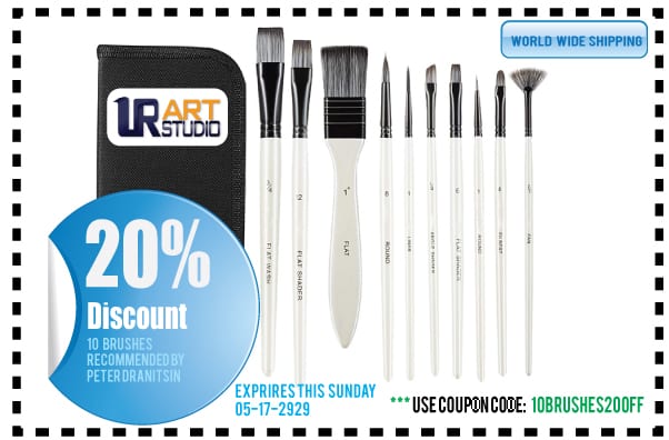 🌟 Unbeatable Comfort Meets Creative Precision: 20% OFF on a Discounted 10pc Nylon Brush Set 🌟