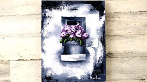 abstract purple flowers