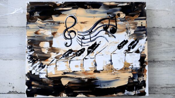 Abstract Piano Painting by Dranitsin