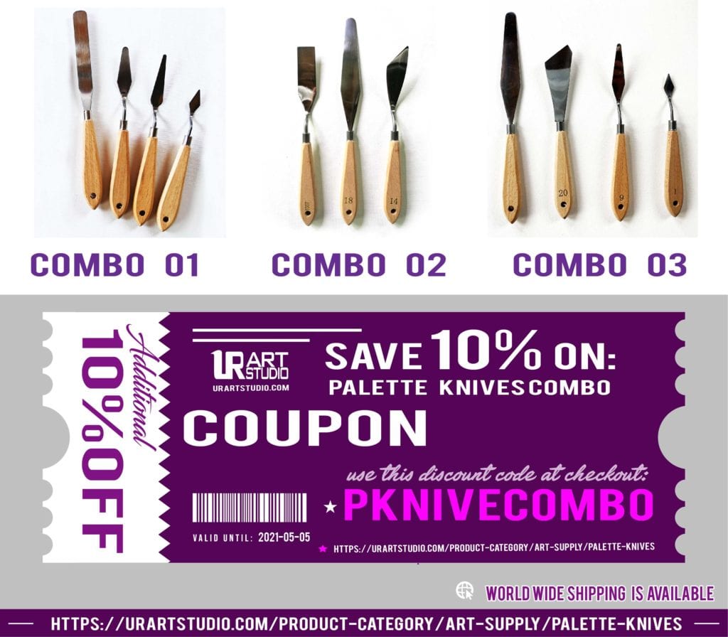 palette knife COMBOS ADDITIONAL 10% DISCOUNT COUPON