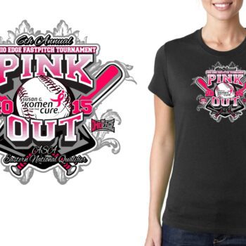 2015 6th Annual Ohio Edge Pink Out ASA Eastern National Qualifier LOGO DESIGN