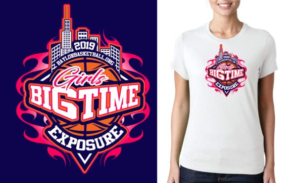 Girls Big Time Exposure logo design