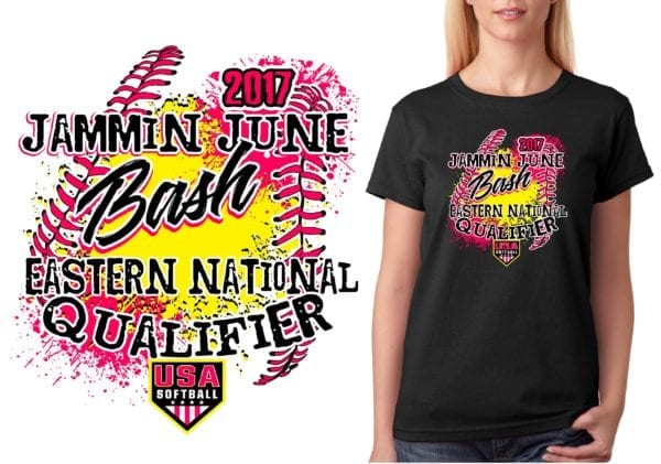 JAMMIN JUNE BASH softball LOGO DESIGN