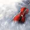 red violin painting by Dranitsin Peter