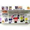 12 acrylic colors 22ml paint tubes