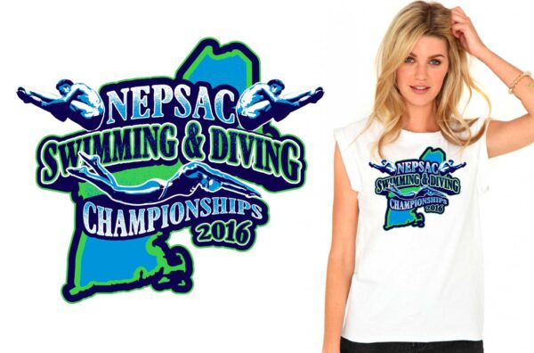 2016 NEPSAC Swimming & Diving Championships logo design