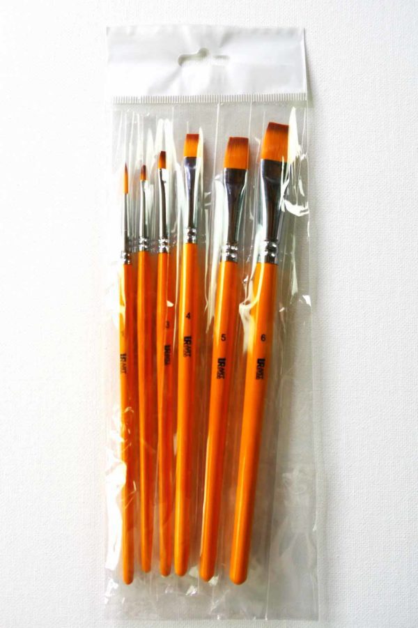 6 brushes short handle