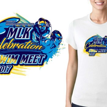 PRINT 17 MLK Celebration Swim Meet swim logo design