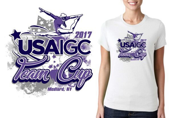 PRINT 2017 USAIGC Team Cup gymnastics logo design
