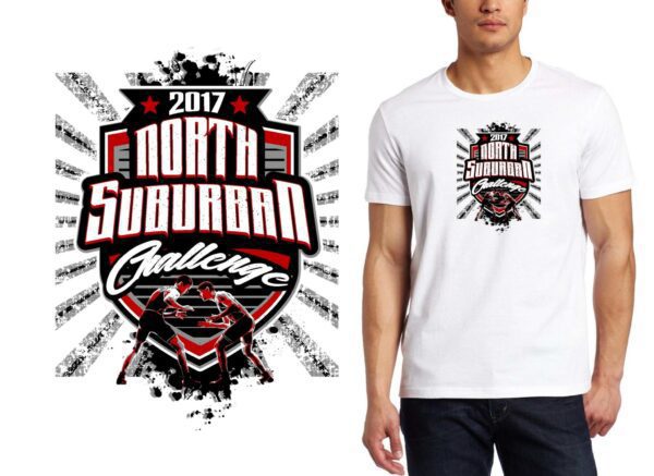 PRINT 1 8 17 North Suburban Challenge wrestling logo design