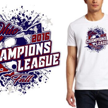 PRINT 16 Ohio Champions League mike soccer logo design