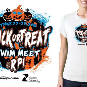 PRINT 16 KaraHaraden Trick or Treat Meet swim logo design