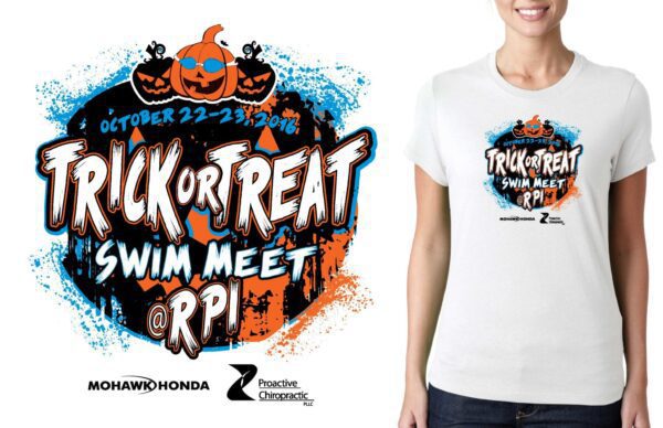 PRINT 16 KaraHaraden Trick or Treat Meet swim logo design