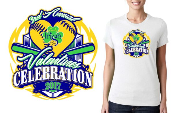 PRINT 17 3rd Annual Valentine s Tournament OH softball logo design