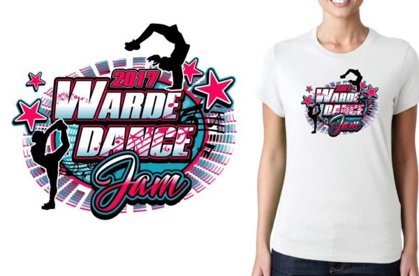 PRINT 2017 Warde Dance Jam cheer logo design