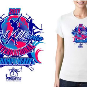 PRINT 2017 Twirl Mania International Championships twirling logo design