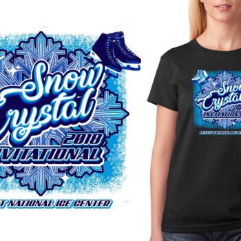 PRINT 2 18 18 Snow Crystal Invitational figure skating logo design