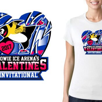 PRINT 2017 Bowie Ice Arenas Valentines Inv figure skating logo design