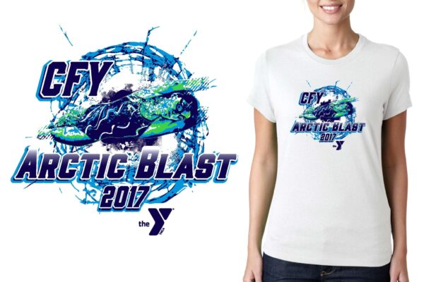PRINT 2 19 2017 CFY Arctic Blast swim logo design