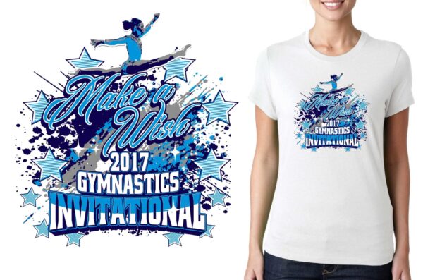 PRINT 2017 MAKE A WISH JOGA USAIGC gymnastics logo design