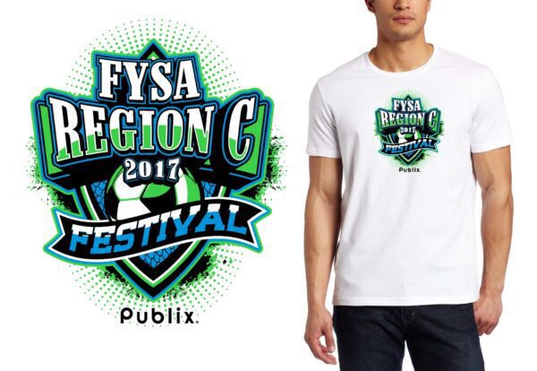 PRINT 17 FYSA Region C Festival soccer logo design