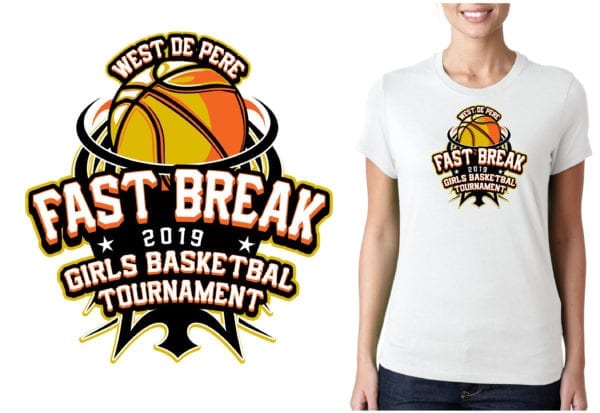 2019 West De Pere Fastbreak Tournament IL BASKETBALL logo design