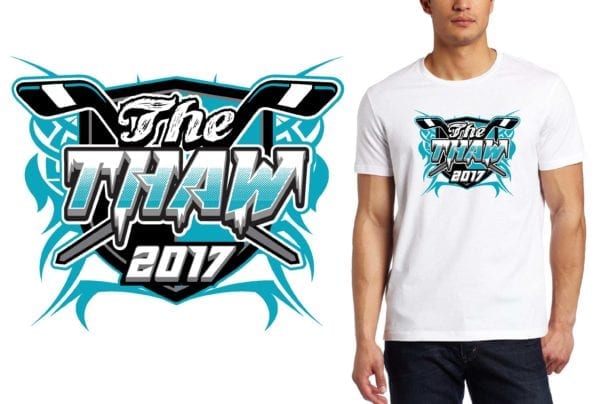 PRINT 2017 The Thaw hockey logo design
