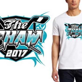 PRINT 2017 The Thaw hockey logo design