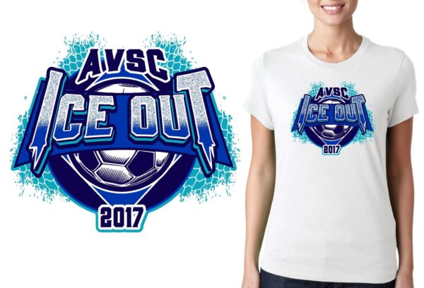 PRINT 2017 AVSC Ice Out soccer logo design