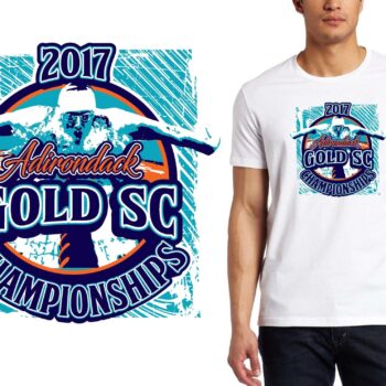 PRINT 17 AD Gold SC Championships swim logo design