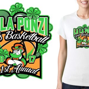 PRINT 2017 21st Annual La La Ponzi Tournament basketball logo design