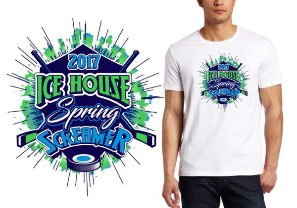 PRINT 2017 Ice House Spring Screamer hockey logo design
