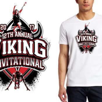 PRINT 2017 Viking Invitational track logo design