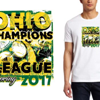 PRINT 16 Ohio Champions League soccer logo design