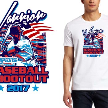 PRINT 2017 Warrior Baseball Shootout baseball logo design