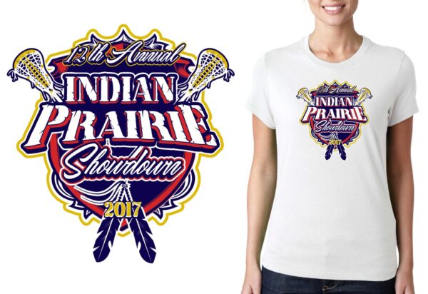 PRINT 17 12th Annual Indian Prairie Showdown lacrosse logo design